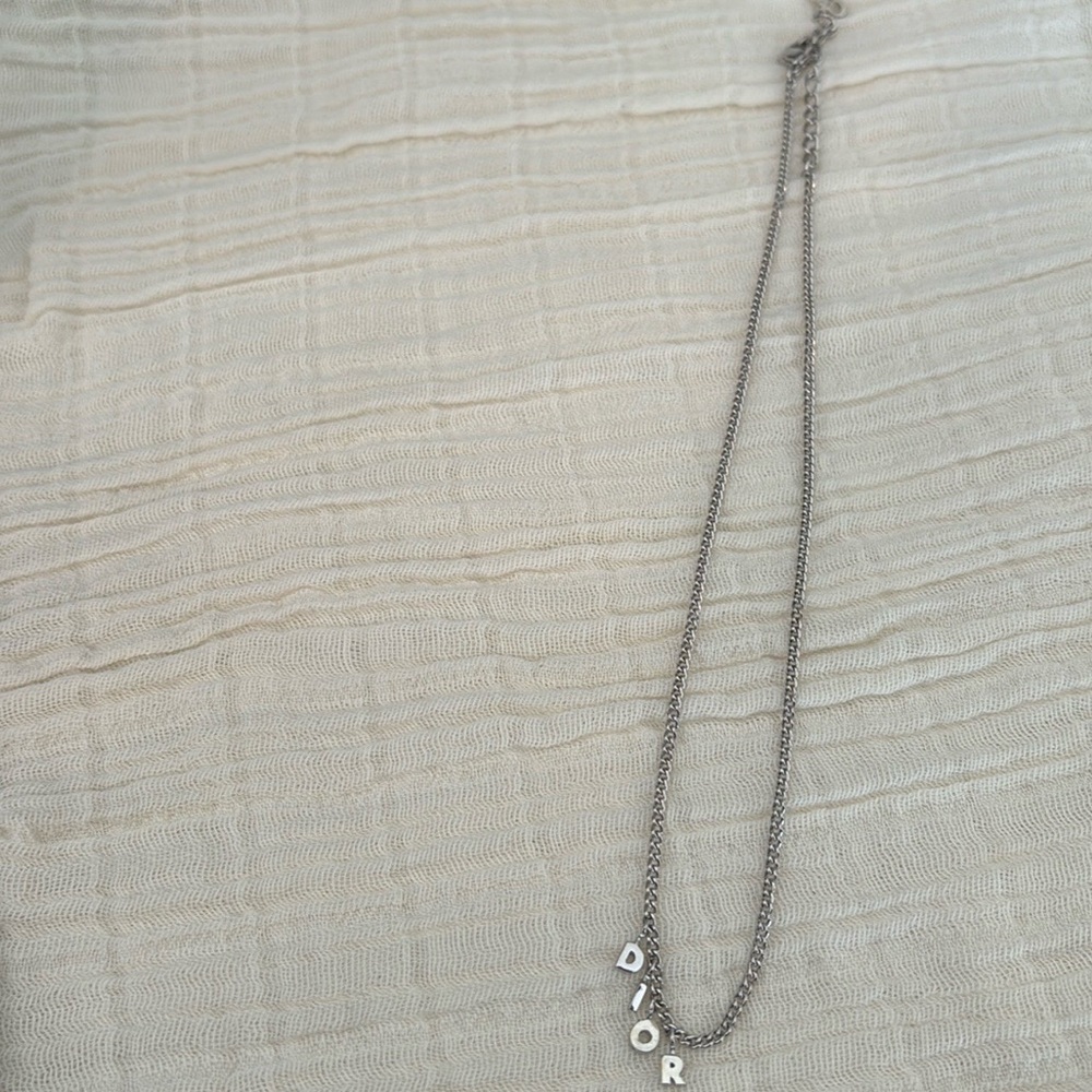 Dior silver necklace